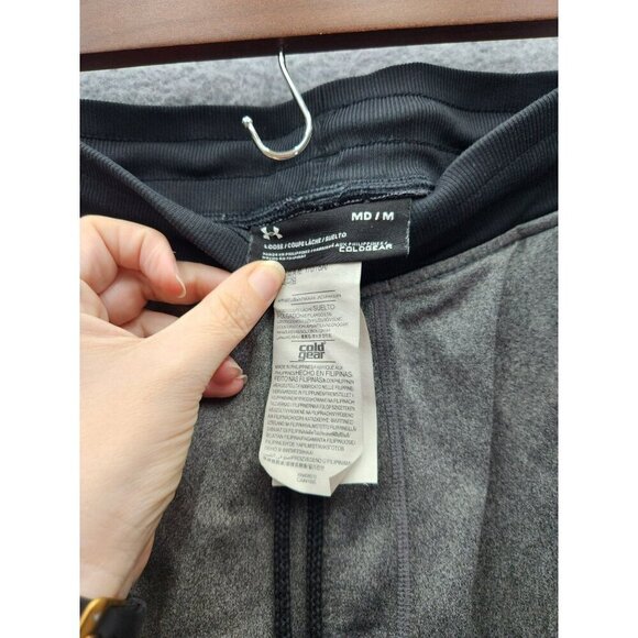 Under Armour Mens ColdGear Joggers Medium Gray & Black - Picture 4 of 5